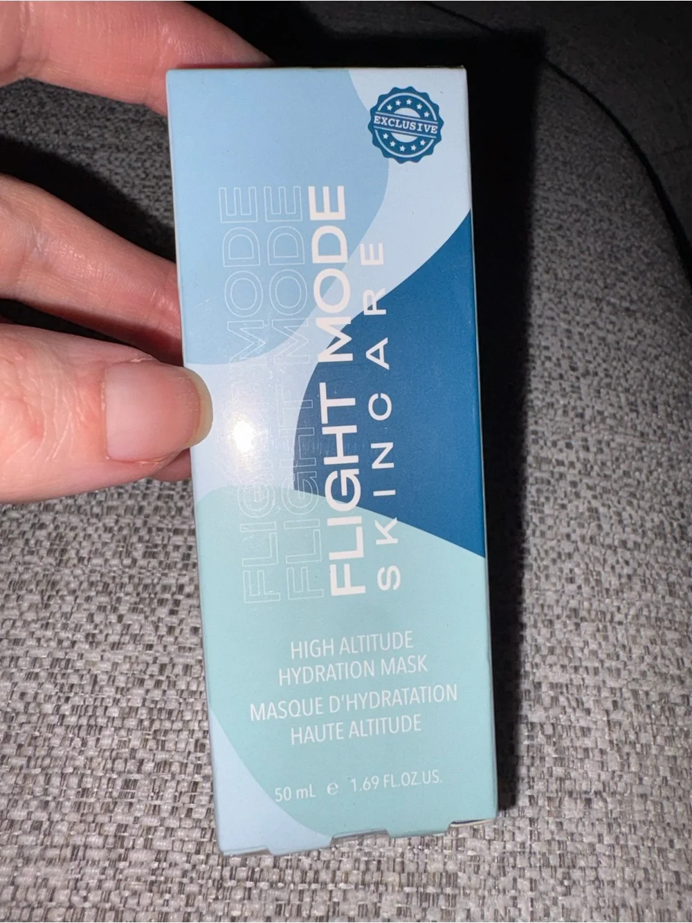 Flight Mode Skincare High Altitude Hydration Mask - Blue Gradient Box